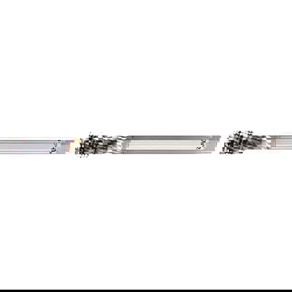 Spiral Flute Tap: #10-32, UNF, 2 Flute, Modified Bottoming Chamfer, 2B Class of Fit, Powdered Metal, TiCN Finish