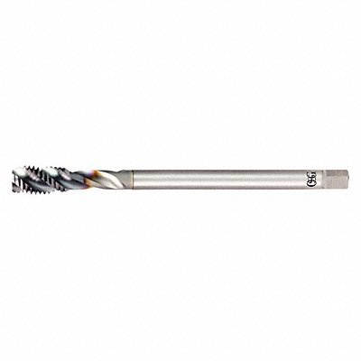 Spiral Flute Tap: 7/8-9 UNC, 4 Flutes, Semi-Bottoming, 2B Class of Fit, Powdered Metal, TICN Coated