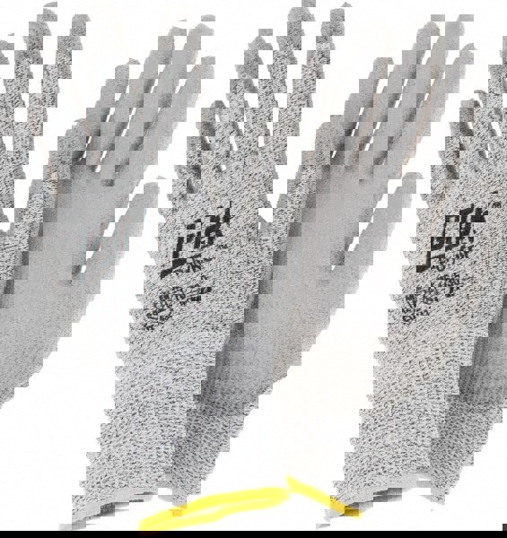 Cut-Resistant Gloves: Size M, ANSI Cut A2;A3, Polyurethane, Synthetic