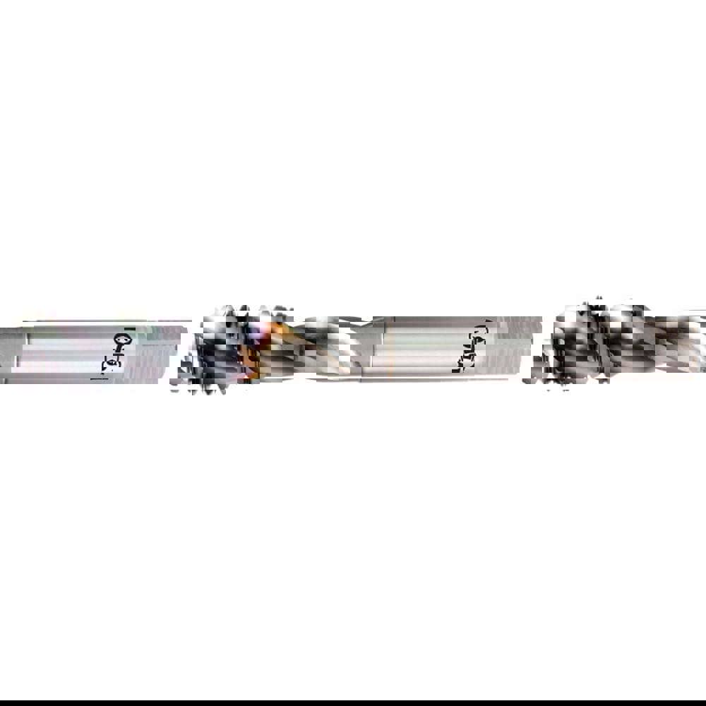 Spiral Flute Tap: M16x2.00 Metric, 3 Flutes, Semi-Bottoming, 6H Class of Fit, Powdered Metal, V Coated