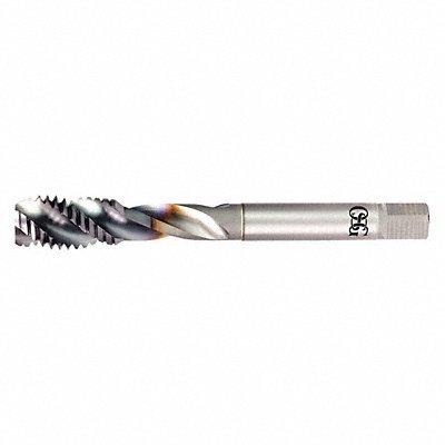 Spiral Flute Tap: M17x1.50 Metric, 3 Flutes, Semi-Bottoming, 6H Class of Fit, Powdered Metal, V Coated