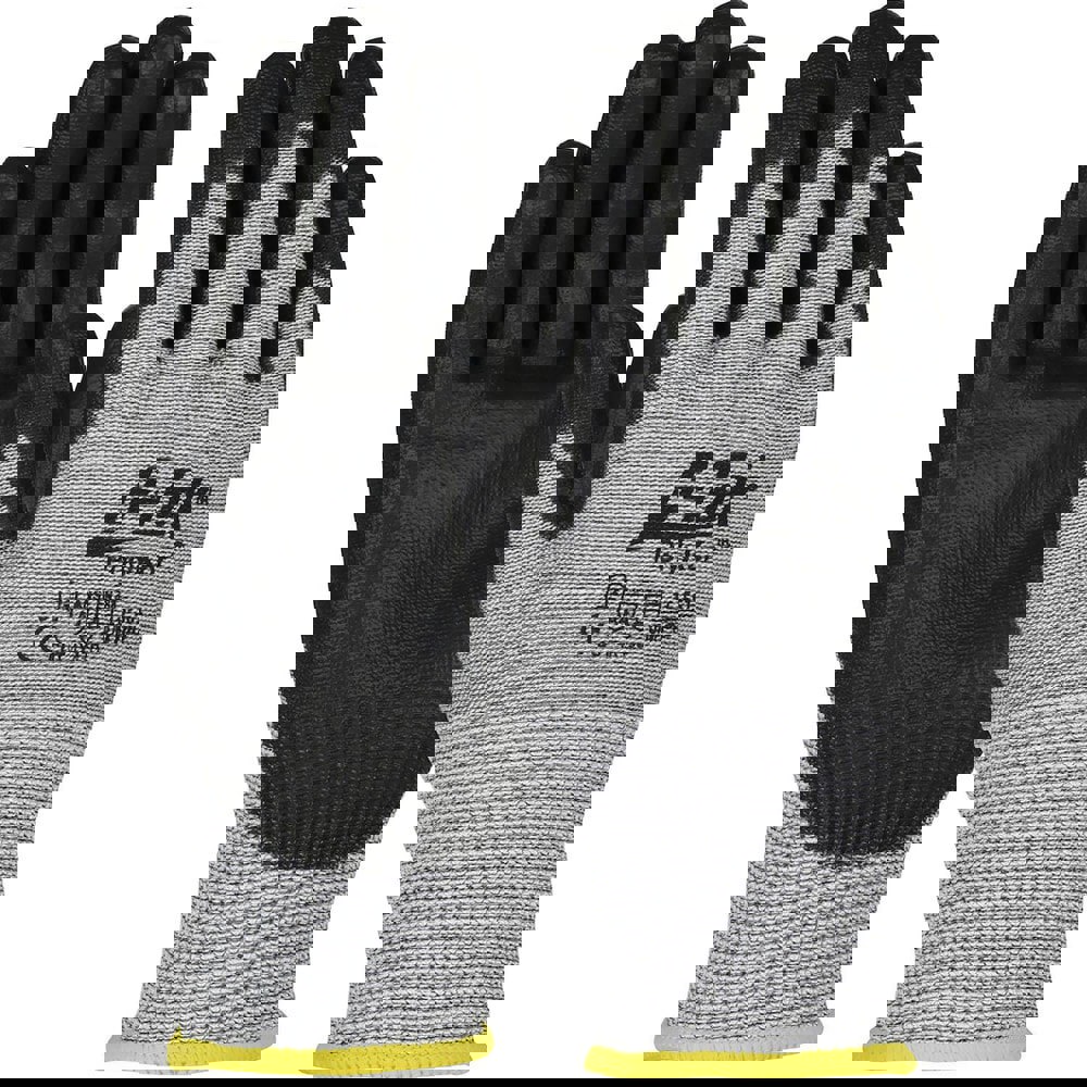 Cut & Puncture Resistant Gloves; Style: Knit ; Coating Material: Polyurethane ; Coating Coverage: Palm & Fingers ; Glove Type: Cut, Puncture & Abrasion-Resistant ; ANSI/ISEA Cut Resistance Level: A4 ; Primary Material: PolyKor