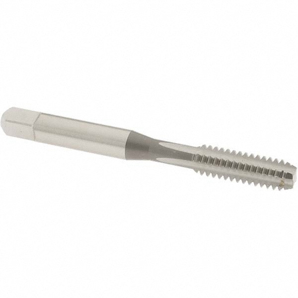 Straight Flute Tap: 1/4-20 UNC, 4 Flute, Bottoming Chamfer, 3B Class of Fit, High-Speed Steel, Oxide Finish