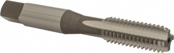 Straight Flute Tap: 3/8-16 UNC, 4 Flute, Bottoming Chamfer, 3B Class of Fit, High-Speed Steel, Bright/Uncoated Finish