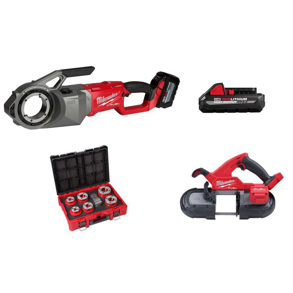 Power Pipe Threaders; Maximum Pipe Capacity: 2in ; For Use With: Ridgid 12-R & Reed R12+ Die Heads ; Voltage: 18.00V