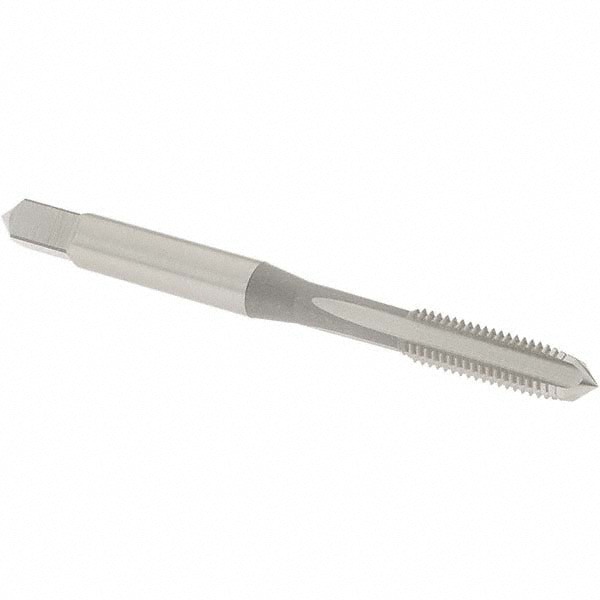 Straight Flute Tap: #12-32 UNEF, 4 Flute, Plug Chamfer, High-Speed Steel, Bright/Uncoated Finish
