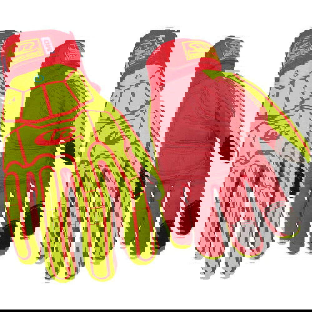 Impact-Resistant & Cut-Resistant Gloves: Size Large, ANSI Cut A3, Unlined Lined, Leather