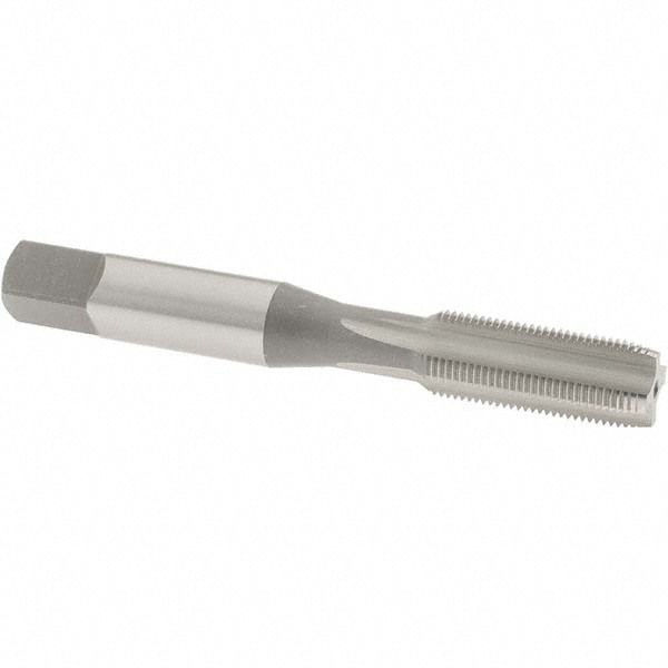 Straight Flute Tap: 3/8-32 UNEF, 4 Flute, Plug Chamfer, High-Speed Steel, Bright/Uncoated Finish