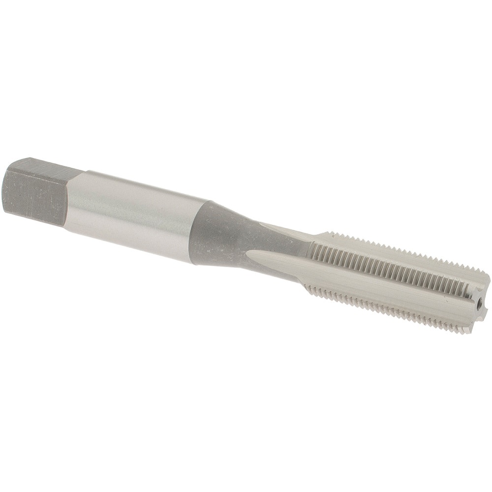 Straight Flute Tap: 3/8-32 UNEF, 4 Flute, Bottoming Chamfer, High-Speed Steel, Bright/Uncoated Finish