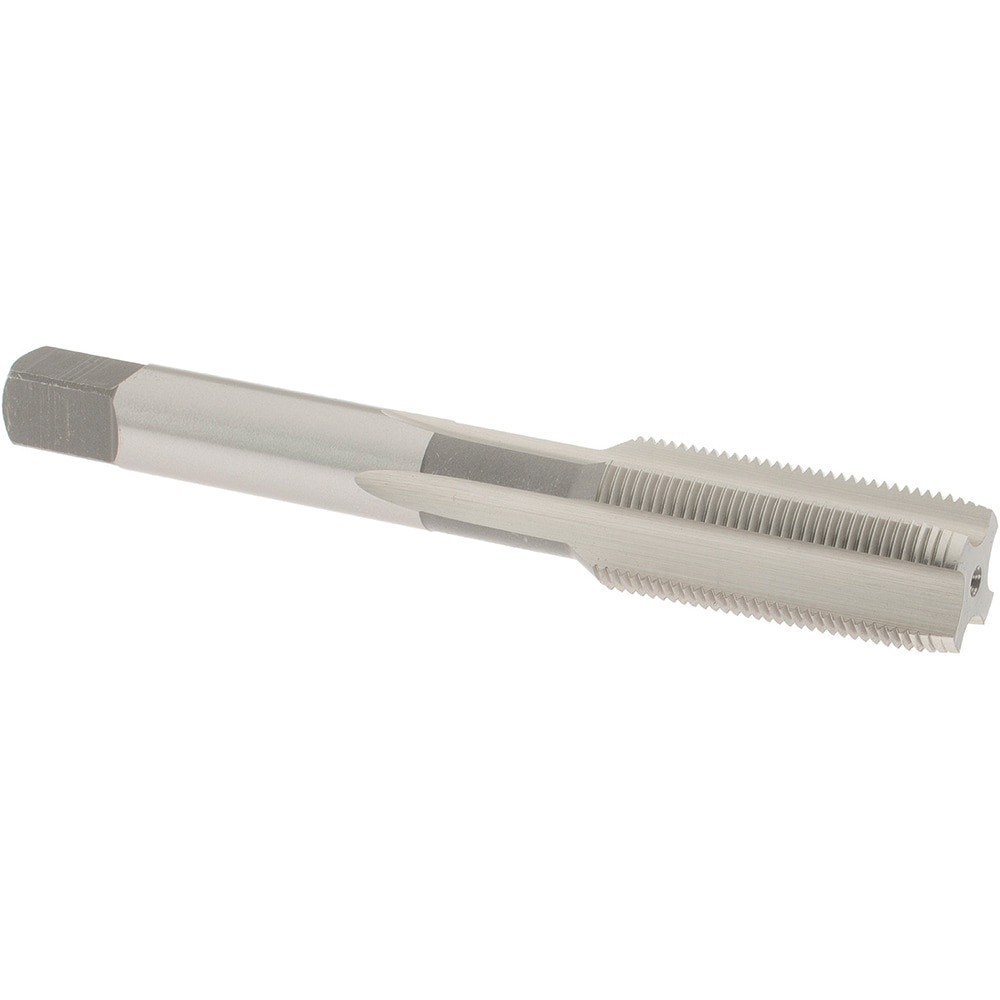 Straight Flute Tap: 1/2-28 UNEF, 4 Flute, Plug Chamfer, High-Speed Steel, Bright/Uncoated Finish