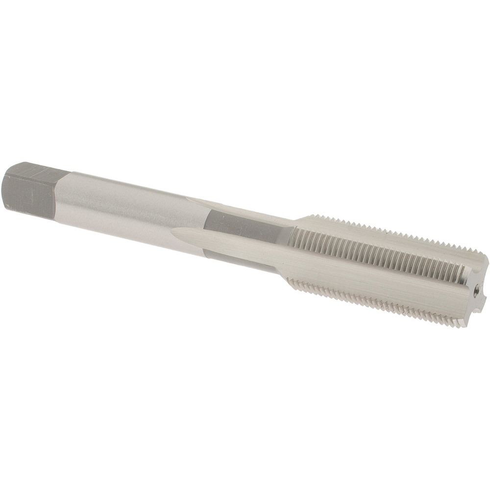 Straight Flute Tap: 1/2-28 UNEF, 4 Flute, Bottoming Chamfer, High-Speed Steel, Bright/Uncoated Finish
