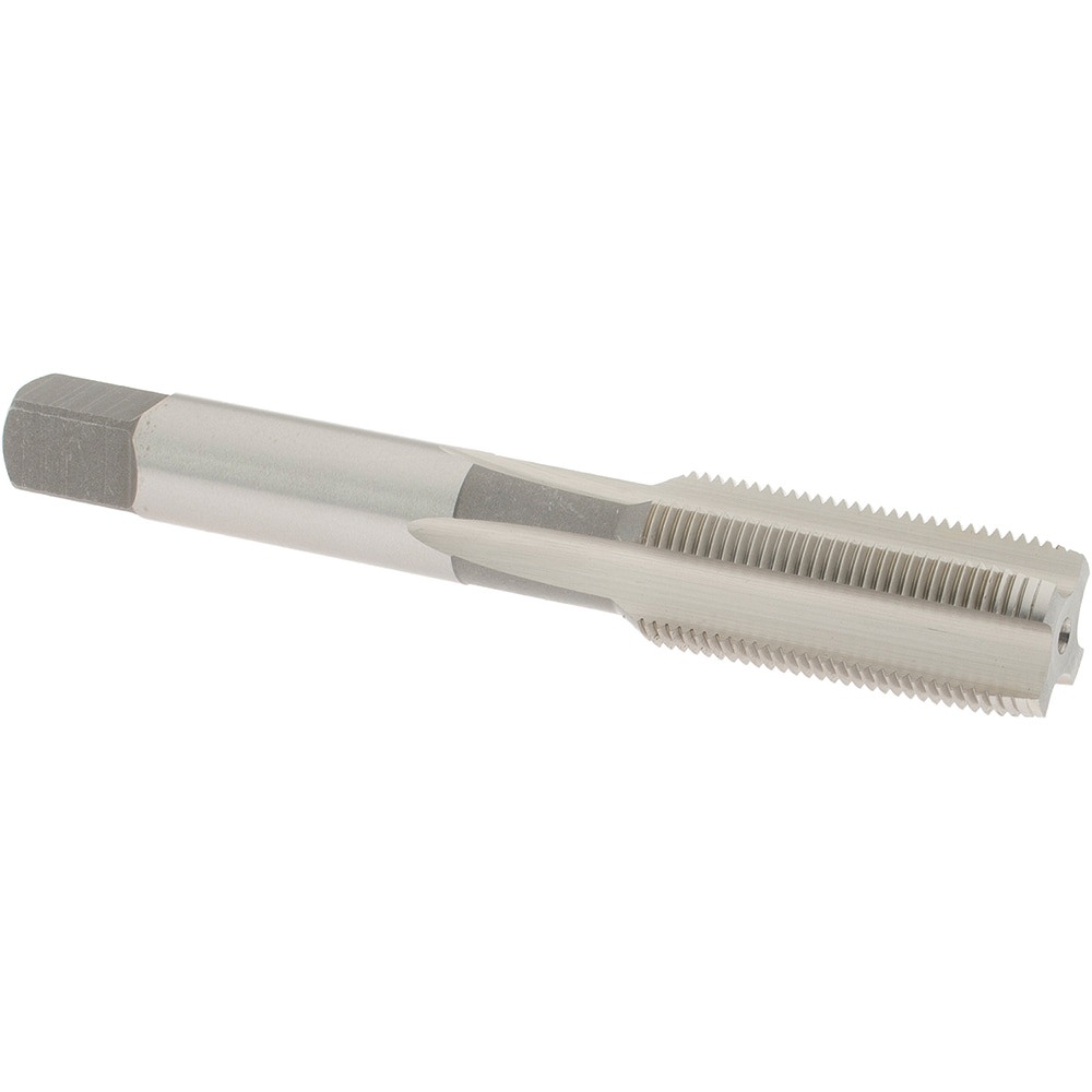 Straight Flute Tap: 9/16-24 UNEF, 4 Flute, Plug Chamfer, High-Speed Steel, Bright/Uncoated Finish