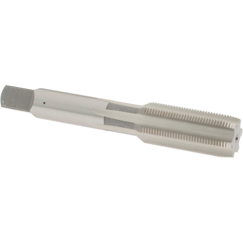 Straight Flute Tap: 5/8-24 UNEF, 6 Flute, Plug Chamfer, High-Speed Steel, Bright/Uncoated Finish