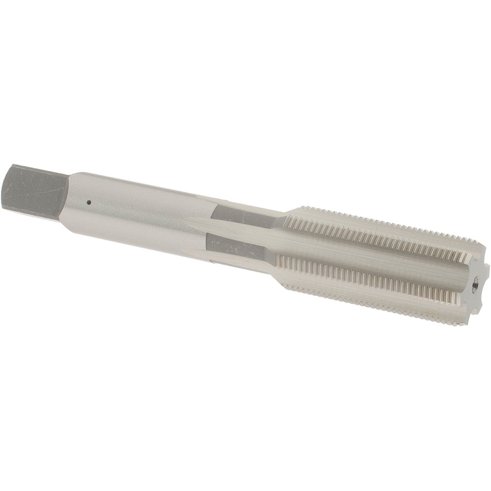 Straight Flute Tap: 5/8-24 UNEF, 6 Flute, Bottoming Chamfer, High-Speed Steel, Bright/Uncoated Finish