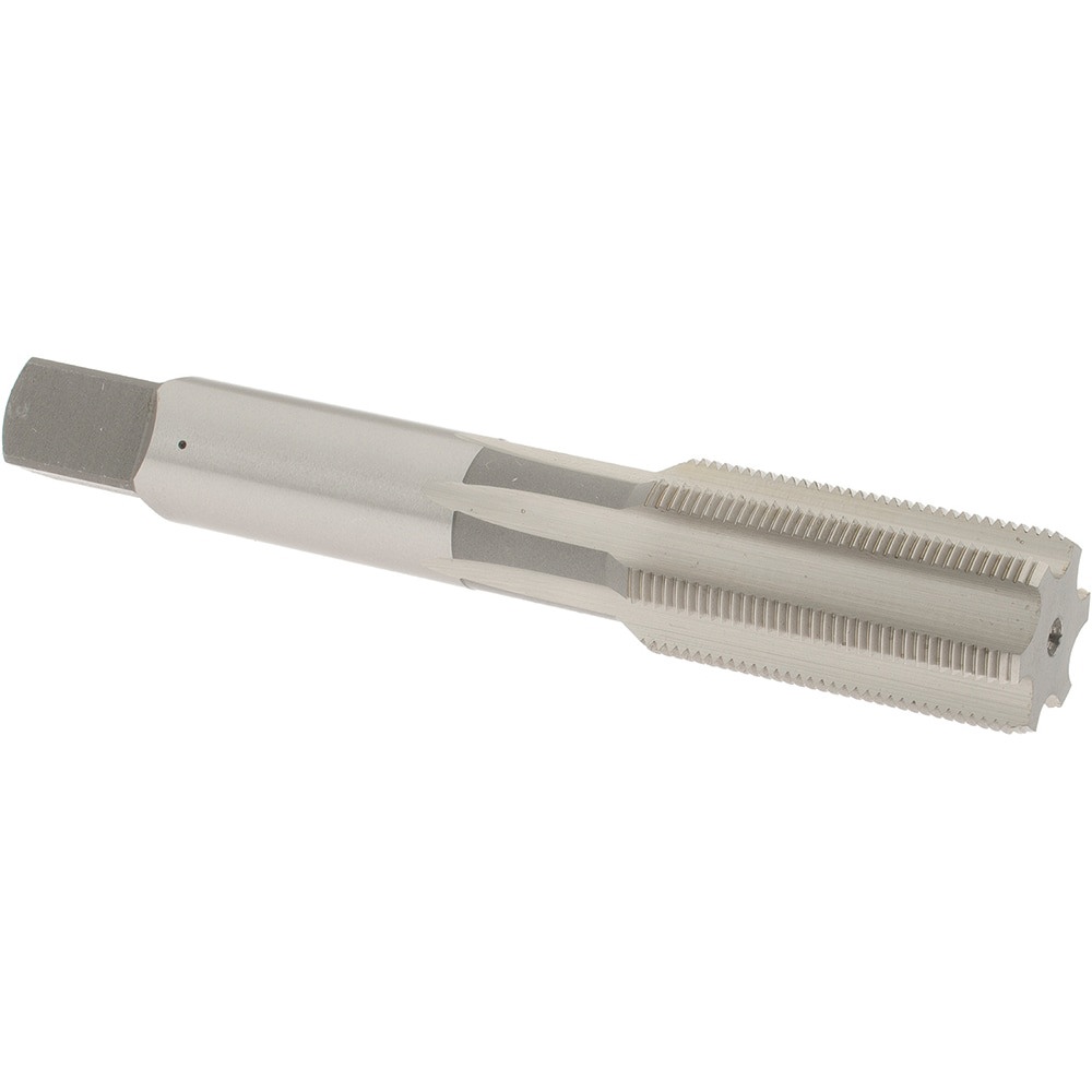 Straight Flute Tap: 11/16-24 UNEF, 6 Flute, Bottoming Chamfer, High-Speed Steel, Bright/Uncoated Finish