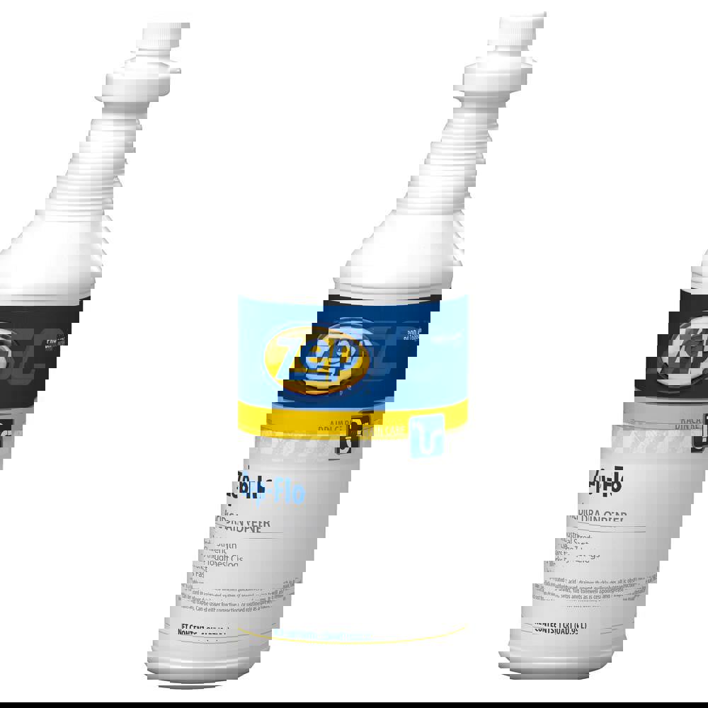 Zep-Flo Drain Solvent, 1 quart Bottle, 6/Pack