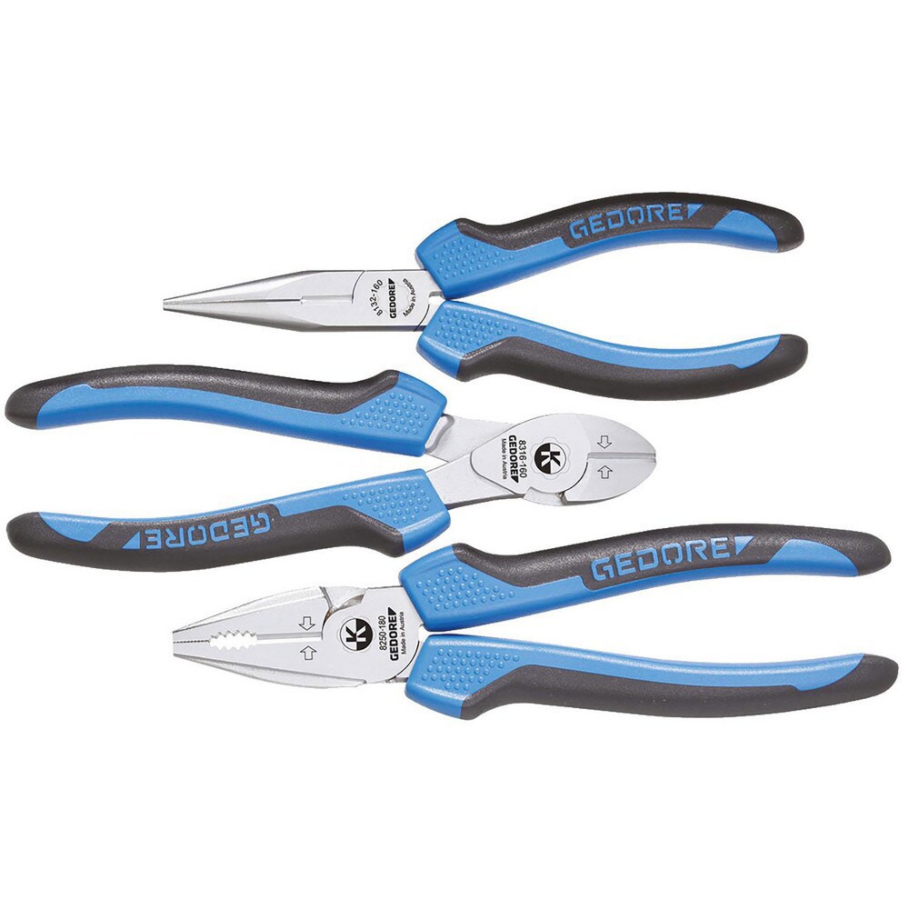 Plier Sets; Plier Type Included: Telephone; Combination; Side Cutter ; Set Type: Plier Set ; Container Type: Carrying Case ; Overall Length: 240.03 mm ; Includes: 8132-160 JC Telephone Pliers; 8250-180 JC Combination Plier; 8316-160 JC Side Cutter