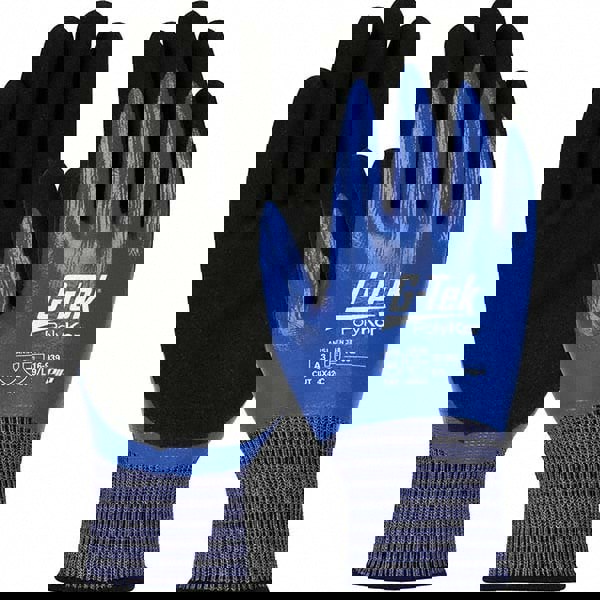 Cut, Puncture & Abrasive-Resistant Gloves: Size L, ANSI Cut A4, ANSI Puncture 3, Nitrile, PolyKor