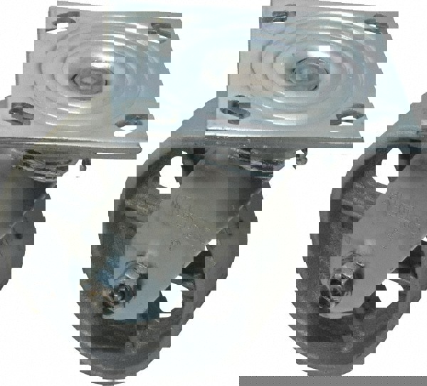 Swivel Top Plate Caster: Cast Iron, 5