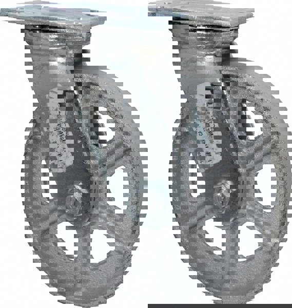 Swivel Top Plate Caster: Cast Iron, 6