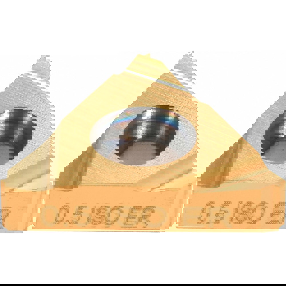 Laydown Threading Insert: 16 ER 0.5 ISO P25C, Solid Carbide