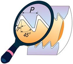 Laydown Threading Insert: 16 ER 20 ABUT P30, Solid Carbide