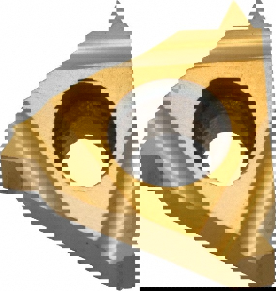 Laydown Threading Insert: 16 IR 14NPT MXC/GOLD, Solid Carbide