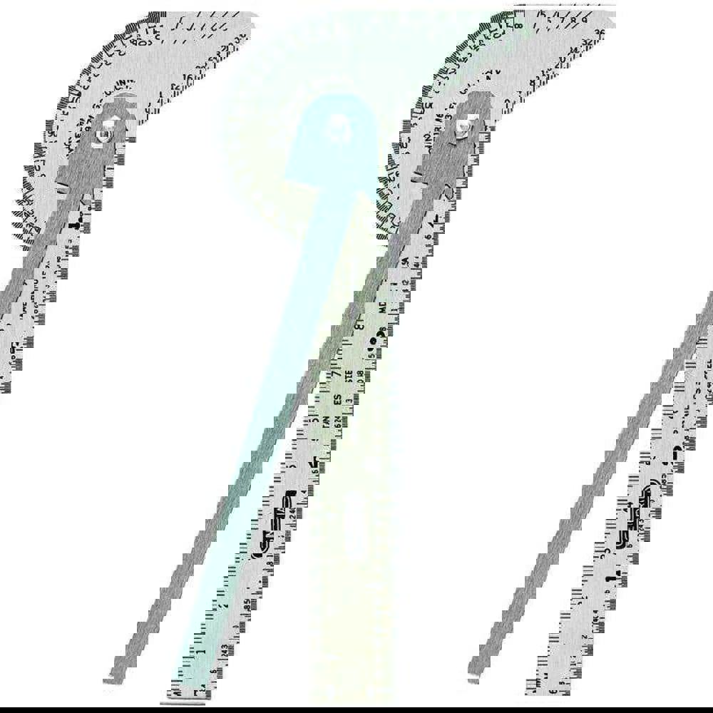 4 Inch Long Blade, 1/64 Inch Graduation, 180° Max Measurement, Bevel Protractor
