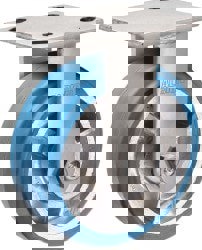 Rigid Top Plate Caster: Neoprene, 6