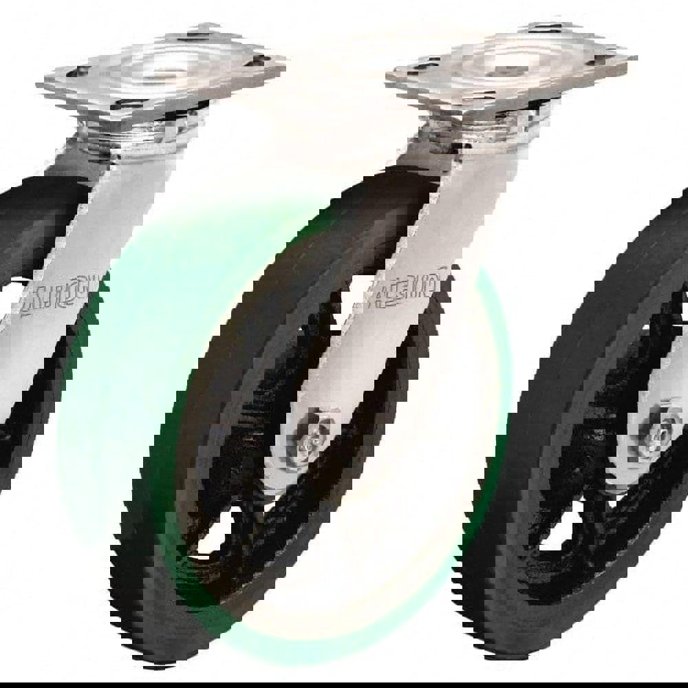 Swivel Top Plate Caster: Polyurethane, 6