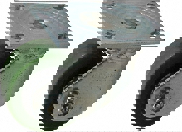 Swivel Top Plate Caster: Polyurethane, 3-1/4