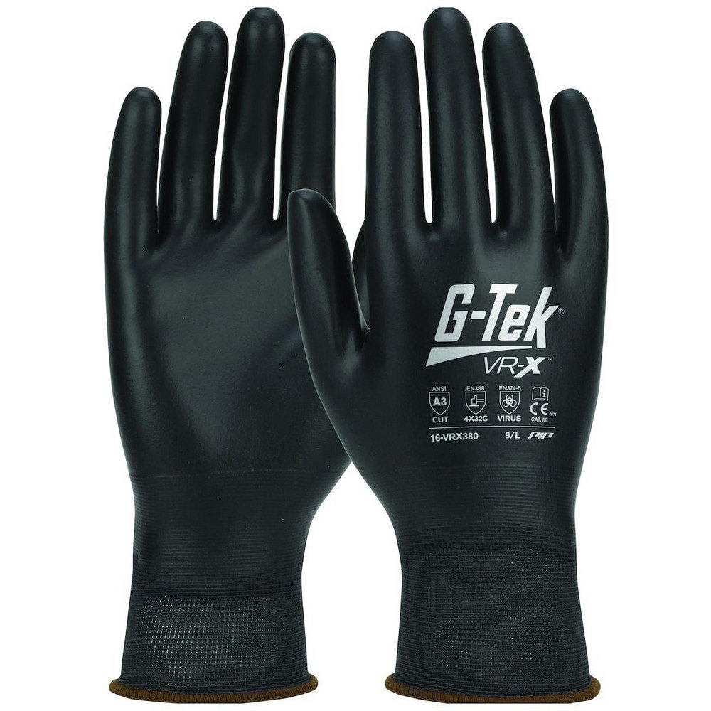 Cut, Puncture & Abrasion-Resistant Gloves: G-Tek 16-VRX380, Size X-Small, ANSI Cut A3, ANSI Puncture 3, Polyurethane, HPPE