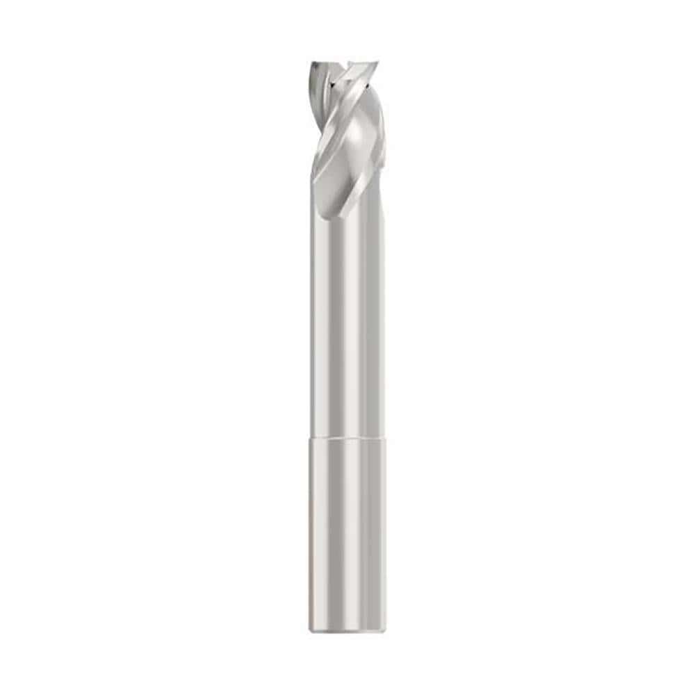 Square End Mill: 1/2'' Dia, 1'' LOC, 1/2'' Shank Dia, 3'' OAL, 4 Flutes, Solid Carbide