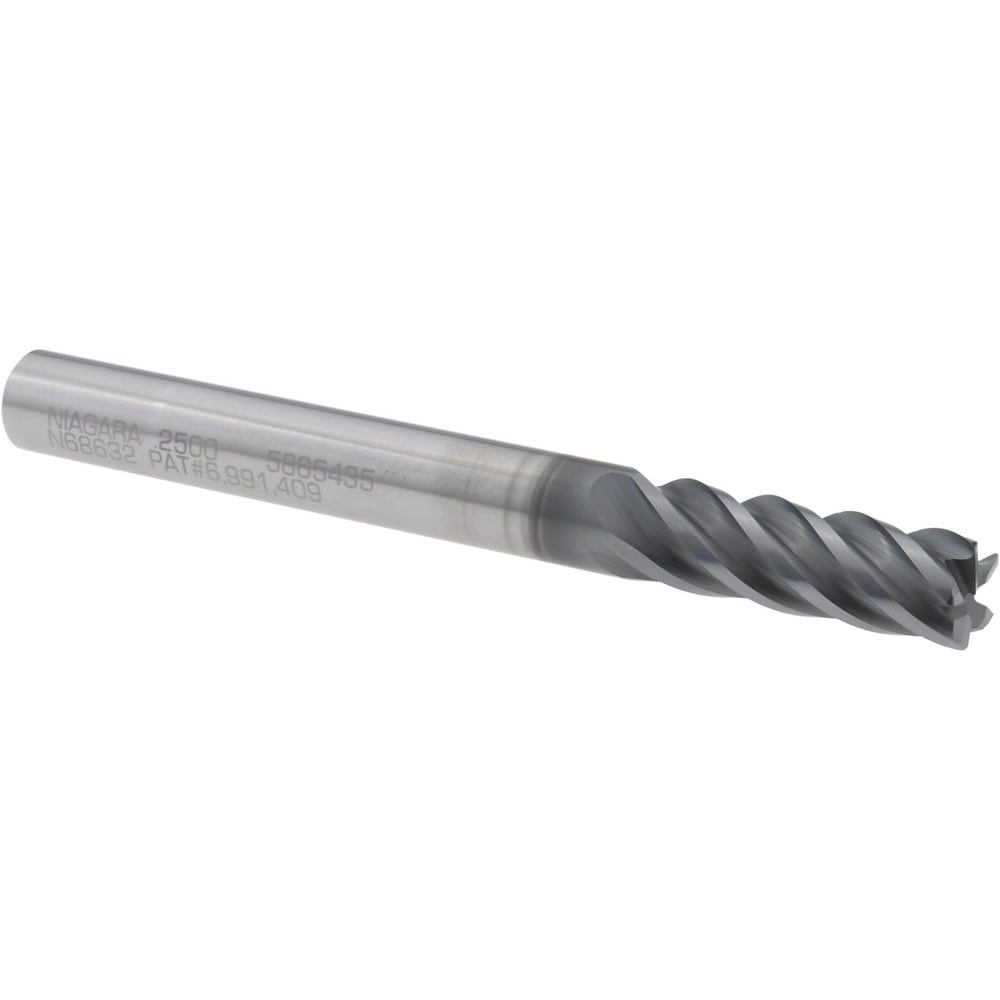 Corner Radius End Mill: 1/4