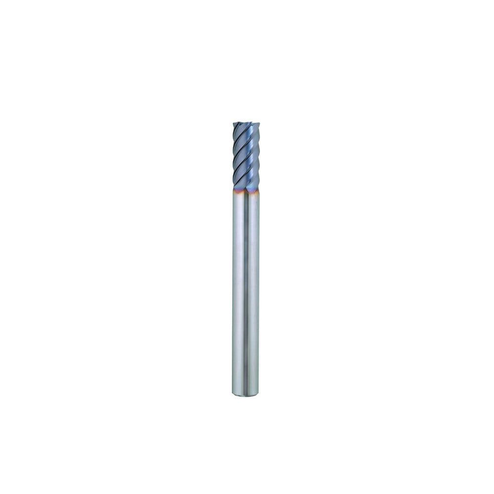 Square End Mill: 5/16'' Dia, 3/4'' LOC, 5/16'' Shank Dia, 3'' OAL, 6 Flutes, Solid Carbide