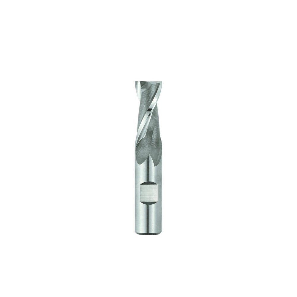 Square End Mill: 2'' Dia, 1-5/8'' LOC, 1-1/4'' Shank Dia, 4-1/8'' OAL, 2 Flutes, Cobalt
