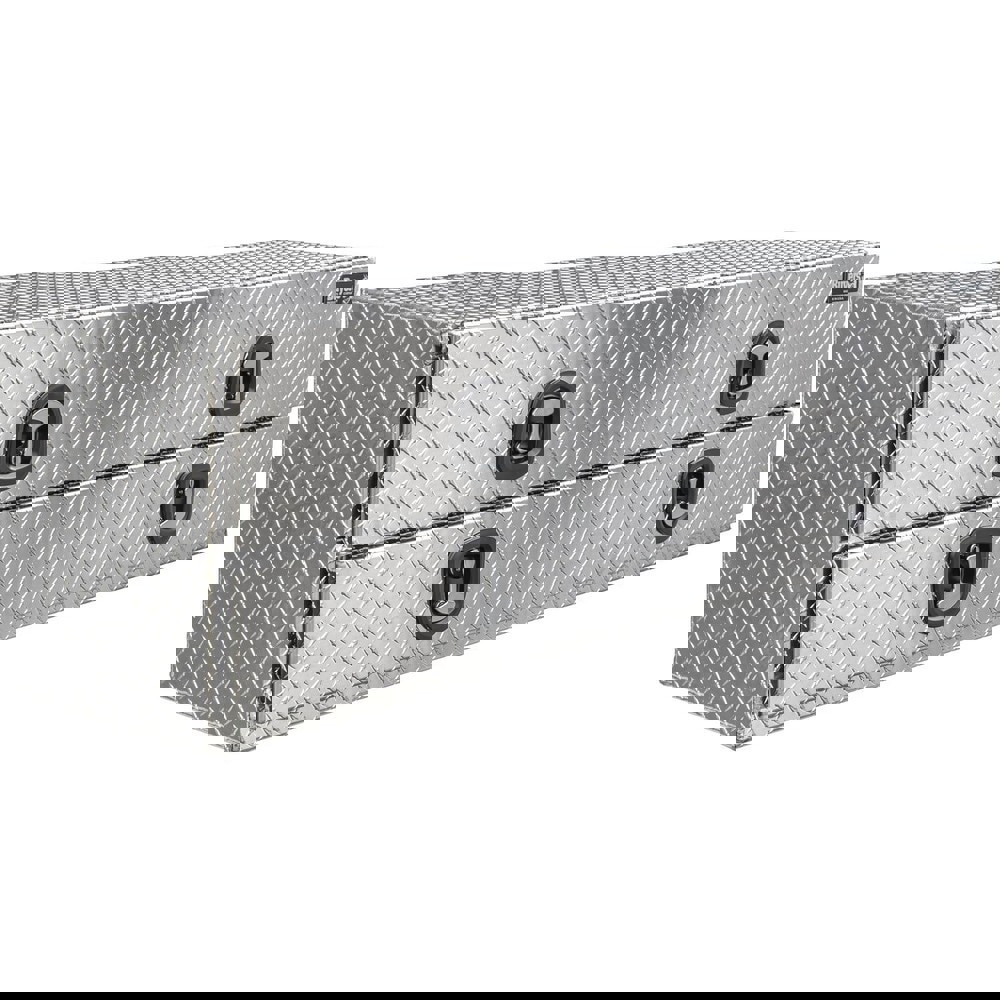 Truck Tool Storage Units; Type: Contractor Box ; For Use With: Trucks ; Storage Capacity (Cu. Ft.): 15.75 ; Color: Diamond Silver ; Material: Aluminum ; Locking Mechanism: Latch