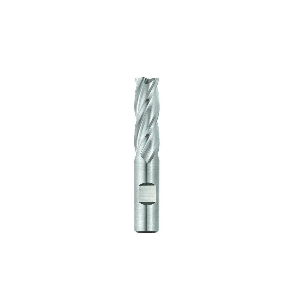 Square End Mill: 1/4'' Dia, 1-1/4'' LOC, 3/8'' Shank Dia, 3-1/16'' OAL, 4 Flutes, Cobalt