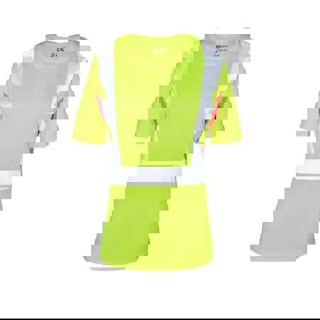 High Visibility Vests; Size: Large ; Color: Orange ; Closure Type: Zipper ; Number of Pockets: 6 ; Material Composition: Mesh ; Number of Horizontal Stripes: 4