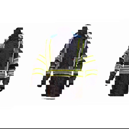 High Visibility Vests; Size: Medium ; Color: Orange ; Closure Type: Zipper ; Number of Pockets: 6 ; Material Composition: Mesh ; Number of Horizontal Stripes: 3