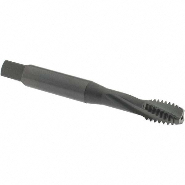 Spiral Flute Tap: 5/16-18 UNC, 3 Flutes, Modified Bottoming, 2B Class of Fit, Powdered Metal, Oxide Coated