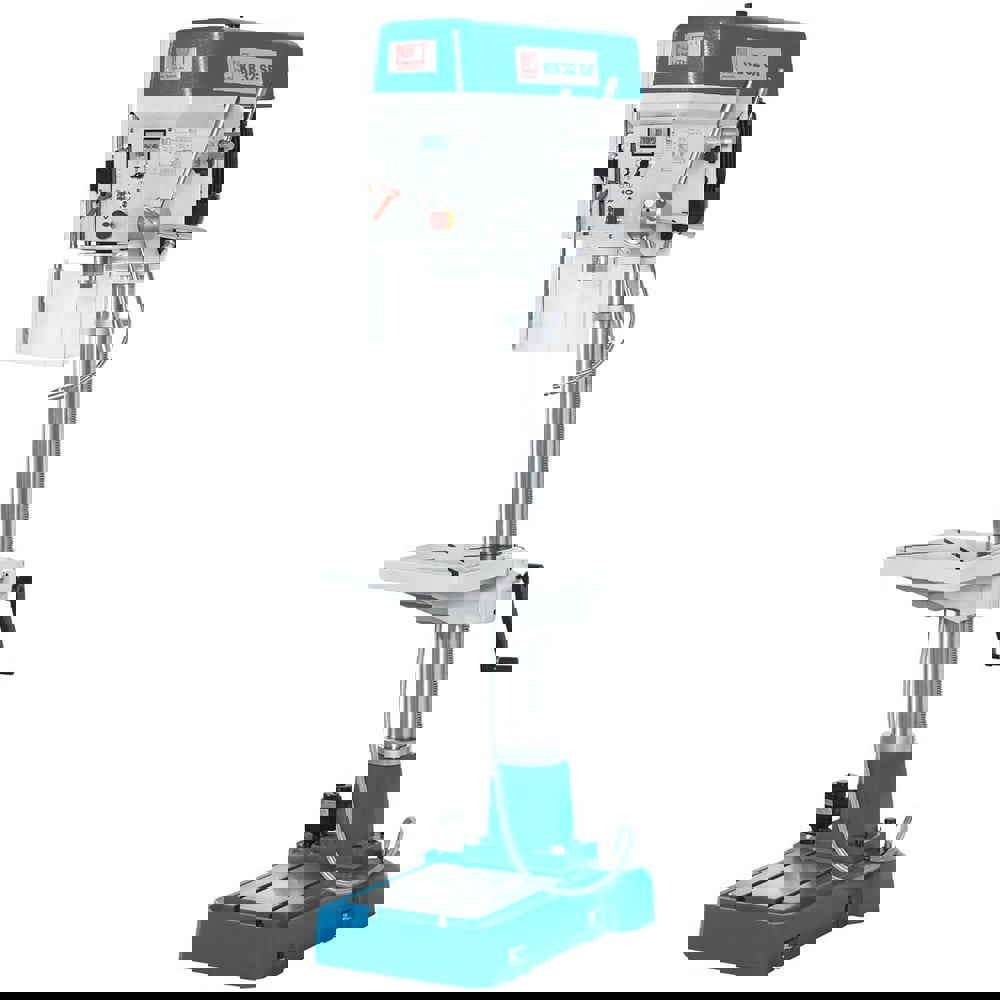 Floor Drill Press: 2 hp, Step Pulley Drive, 230 V, 3 Phase