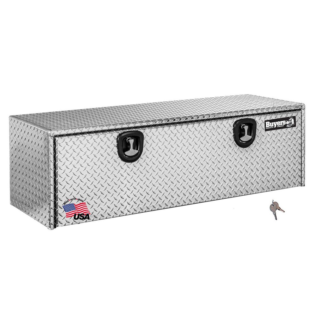 Truck Tool Storage Units; Type: Underbody Box ; For Use With: Tool & Equipment Storage ; Storage Capacity (Cu. Ft.): 24 ; Color: Silver ; Material: Aluminum ; Locking Mechanism: Latch
