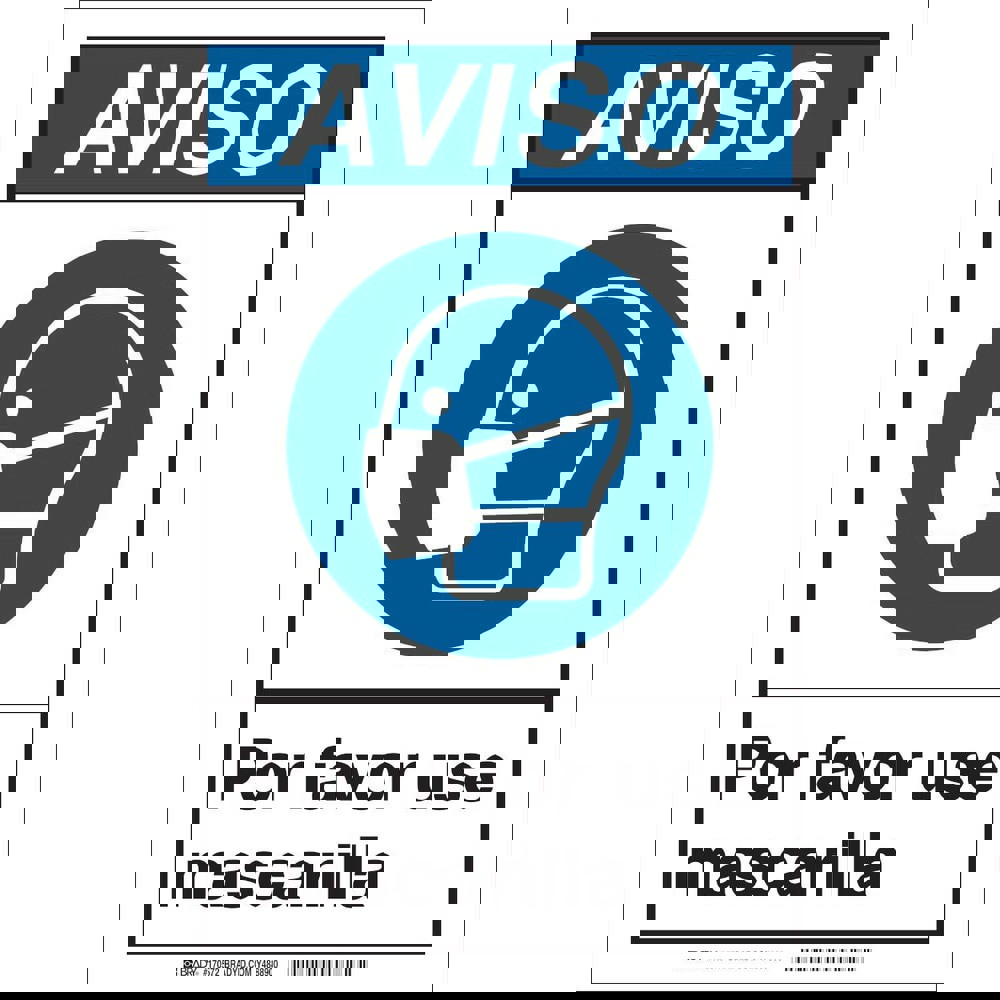 COVID-19 Sign: Rectangle, 