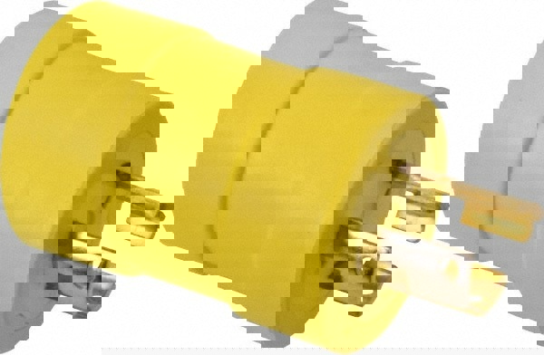 1 Outlet, 125 VAC, 15 Amp, Yellow, Single Outlet Adapter