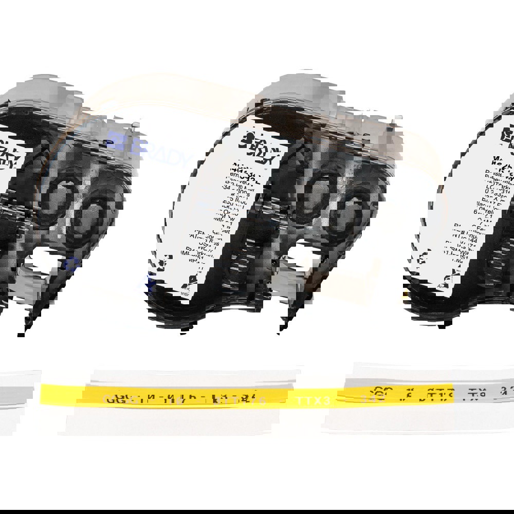 Labels, Ribbons & Tapes; Application: Heat Shrink Labels ; Type: Heat Shrink Labels ; Color Family: Yellow ; Color: Black on Yellow ; Label Diameter (Inch): 1/8 ; For Use With: BMP41; BMP51; BMP53; M511