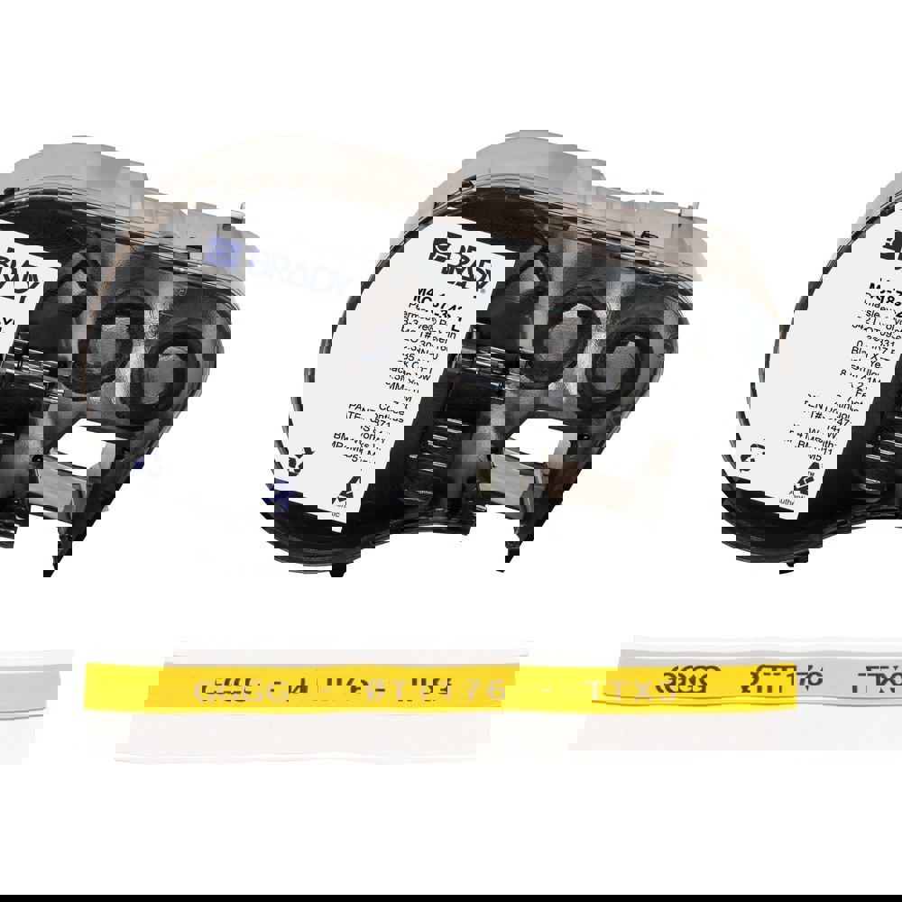 Labels, Ribbons & Tapes; Application: Heat Shrink Labels ; Type: Heat Shrink Labels ; Color Family: Yellow ; Color: Black on Yellow ; Label Diameter (Inch): 3/16 ; For Use With: BMP41; BMP51; BMP53; M511