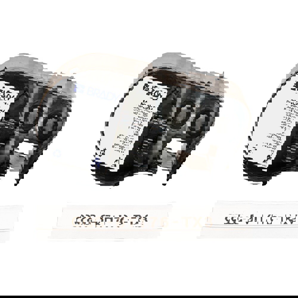 Labels, Ribbons & Tapes; Application: Heat Shrink Labels ; Type: Heat Shrink Labels ; Color Family: White ; Color: Black on White ; Label Diameter (Inch): 1/4 ; For Use With: BMP41; BMP51; BMP53; M511