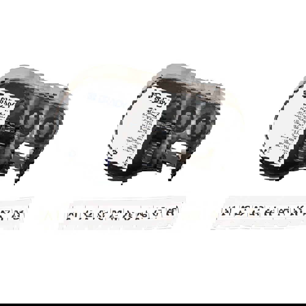 Labels, Ribbons & Tapes; Application: Label Printer Cartridge ; Type: Label Printer Cartridge ; Color Family: White ; Color: Black on White ; For Use With: BMP41; BMP51; BMP53; M511 ; Material: Polyester