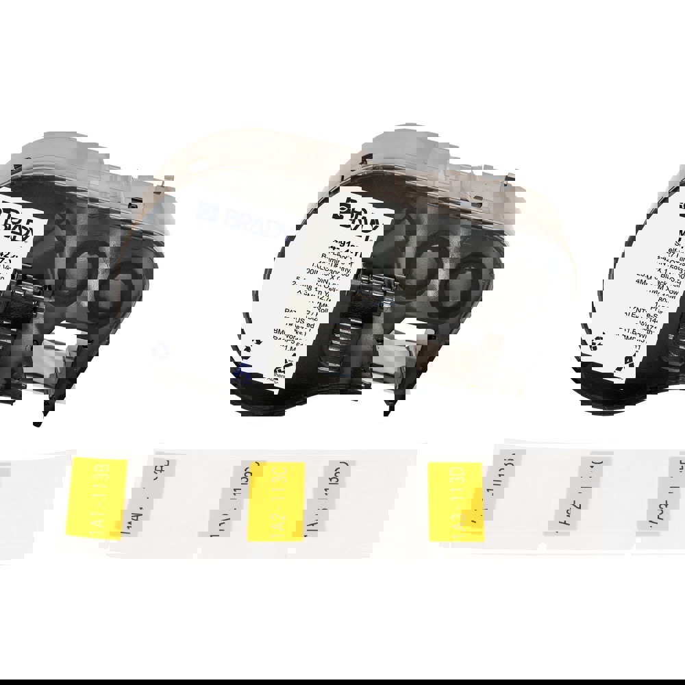 Labels, Ribbons & Tapes; Application: Self-Laminating Labels ; Type: Self-Laminating Labels ; Color Family: Yellow ; Color: Black on Yellow, Clear ; Number Of Labels Per Roll: 180 ; For Use With: BMP41; BMP51; BMP53; M511